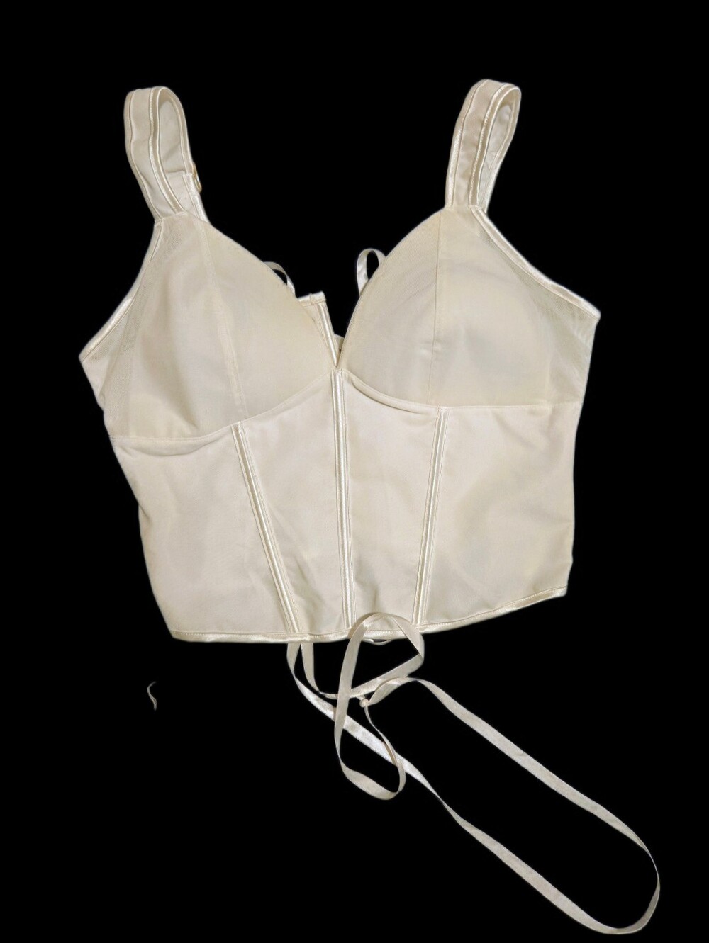SHEIN White Structured Bustier Crop Top - Picture 3 of 4